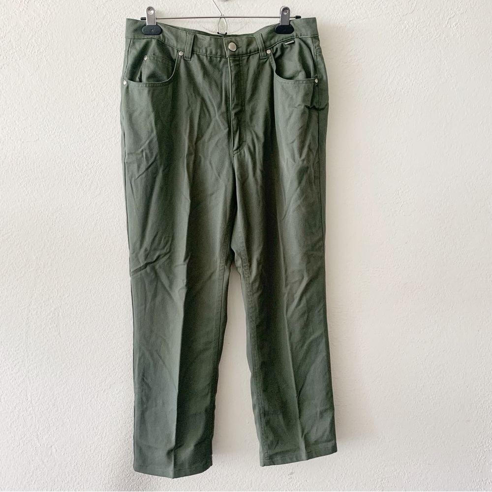 Escada Sport Dark Green High Rise Straight Ankle Women's Pants EU 42 US 12